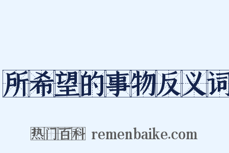 所希望的事物反义词是什么意思的图片